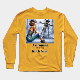 Astonaut and the rock star (girl on stage with cosmonaut) Long Sleeve T-Shirt